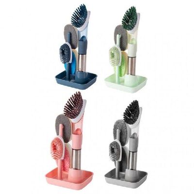 4 In 1 Kitchen Cleaning Brush Set Long Handle Cleaing Brush