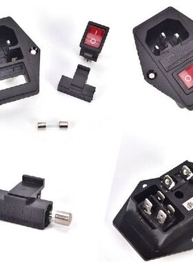 AC 10A 250V 320 C14 Inlet Power Socket Fuse Switch
