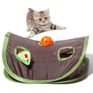 Pet Game Mice Cat Bell Tent Intelligence With Toy Hole