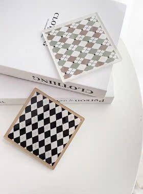 Checkerboard Coaster Dinner Mat Cup Coaster Placemats for