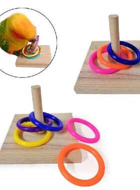 Mainan Edukasi Burung Cincin Platform Kayu Perlengkapan