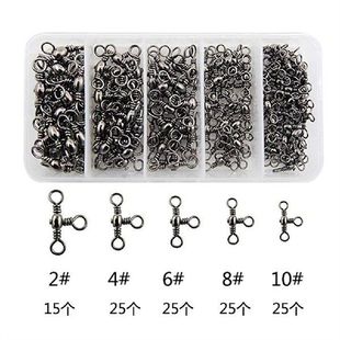 115pcs/lot 3 Way Barrel Cross Line Fishing Swivel With
