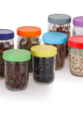 10PCS Mason Jar Lids Color Plastic Recyclable Storage Caps