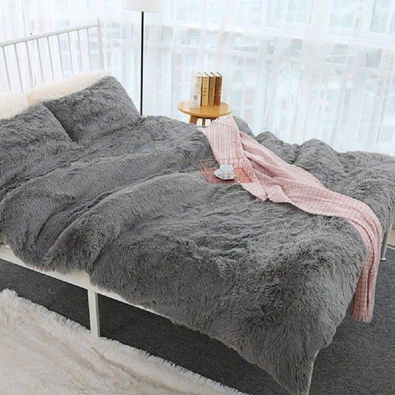 80x120cm soft fluffy shaggy warm bed sofa bedspread bedding