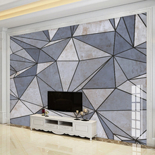 Custom 3D Photo Wallpaper For Walls Gray Geometric Lines