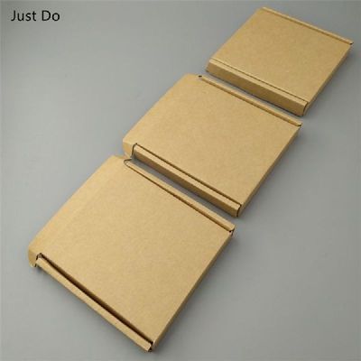 100pcs 2cm height Square Kraft Shipping Corrugated Boxes