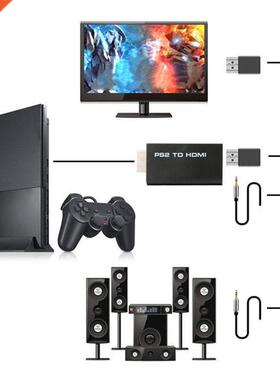 PS2 To HDMI Converter HD Line Audio Adapter AV Input To HDMI