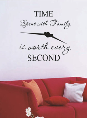 Black Time Spent With Family Letters For Living Room Indoor