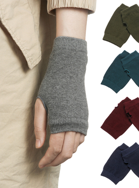 Winter Autumn Women Men Warm Fingerless Knitted Wool Gloves