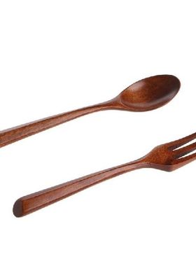 K1MF Set Peralatan Makan Kayu Sendok Garpu Sendok Garpu