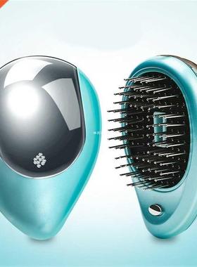 Portable Electric Hair Ionic Brush Hair Straightener Brush N