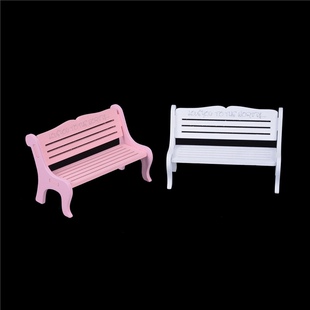Doll House Mini Wooden Bench Miniature Garden Dollhouse Furn
