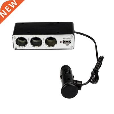 USB Charger Supply+Triple Sockets Car Cigarette Lighter Spli