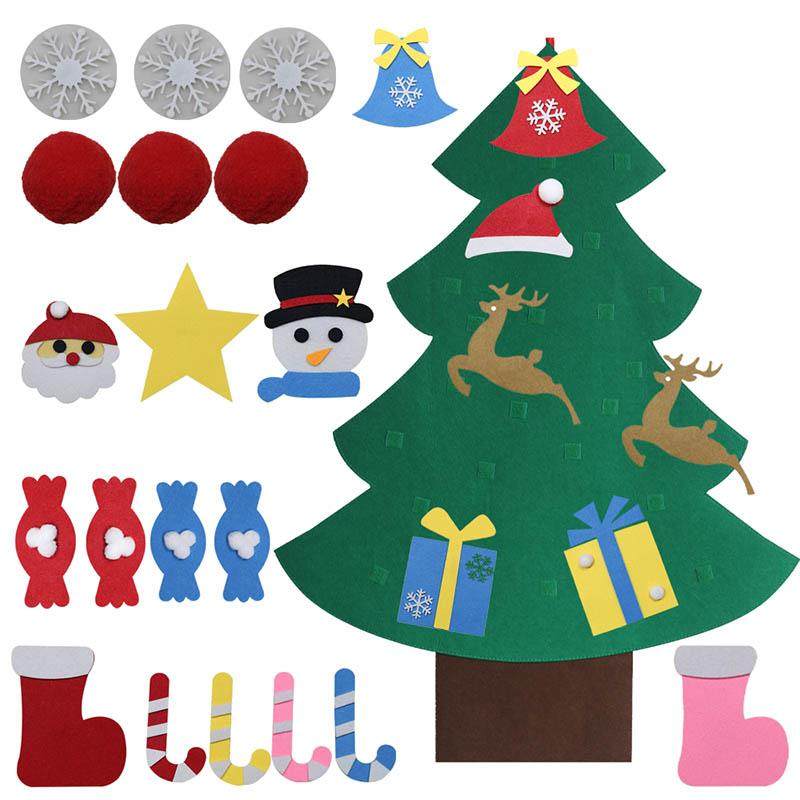 Felt Christmas Tree DIY Xmas Gifts for Kids Christmas Wall H