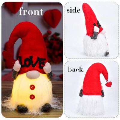 Valentines Day Gnome Plush Scandinavian Tomte Elf