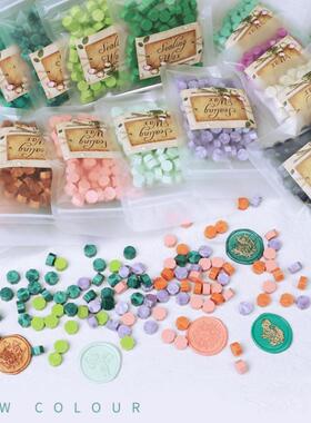 100pcs Retro Sealing Wax Seal Stamp Wax Beads For Happy New