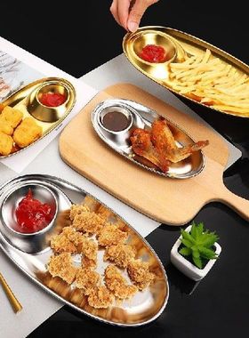 New Design Divided Grid Plate Oval Plate With Sauce Plate