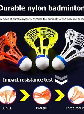3-Pack Bola Bulu Tangkis Tahan Angin Nilon Asli Kok Bulu