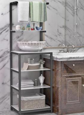 European bathroom rack floor multi-layer glass stainless