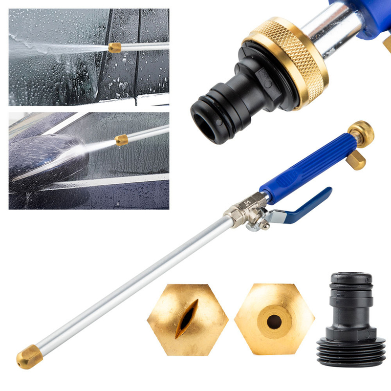 High Pressure Water Gun Cleaning Hose Attached Brass Nozzle