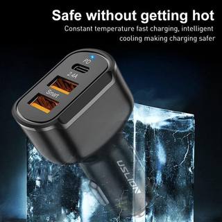 Car Quick Adapter PD 30W Type C Car Charger Dual USB QC 3.0