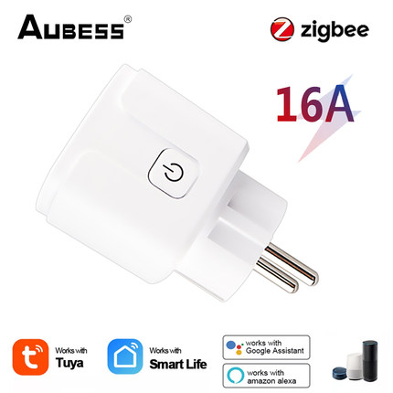 Tuya Smart Zigbee 3.0 Power Plug 16A EU Outlet 3500W Meter