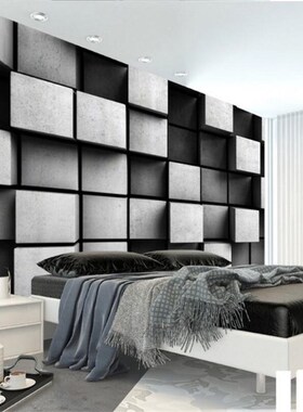 Beibehang Custom 3D Wallpaper Cube Photo Wallpaper TV Backg