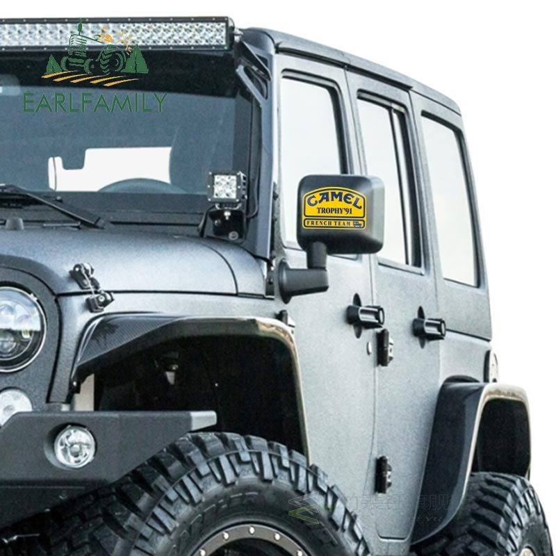 earlfamily car sticker camel trophy decal vinyl rearview mi
