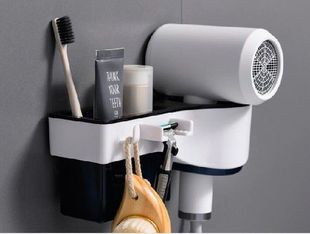 1PC Wall Mounted Stand Hair Dryer Drier Bathroom Shelf