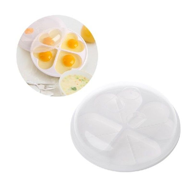 Microwave Egg Cooker Love Heart Shaped Mold Boiler Dish