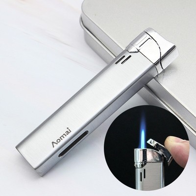 Slender Mini Torch Turbo Lighter Metal Butane Cigar Lighter
