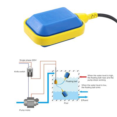 Floating Switch With 5m Cable Liquid Place Control  Submersi