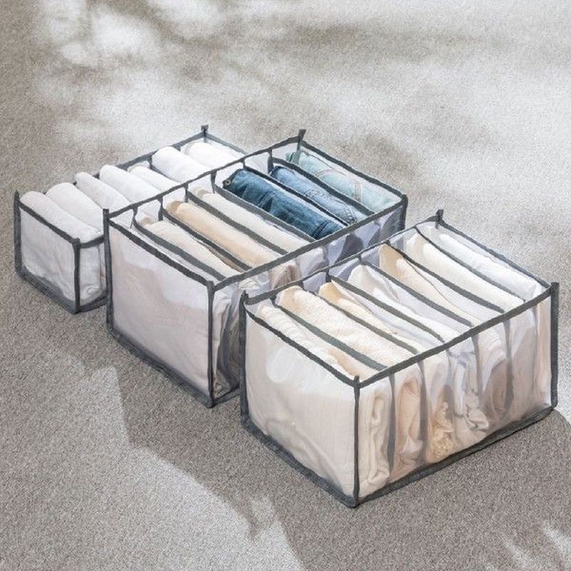 7 Grids Storage Box Clothes Jeans Wardrobe Organizer