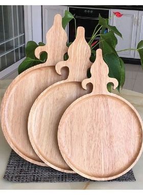 Environmental Children's Pizza Pan Irregular Wood Circul