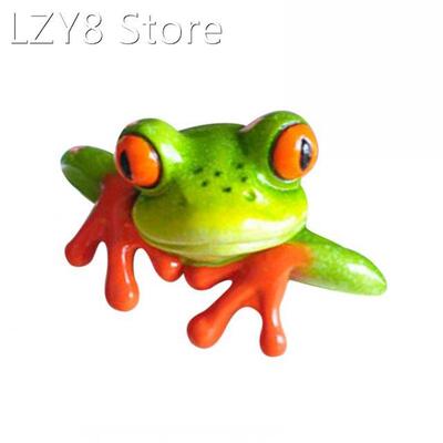 Funny Resin Frogs Decor 3D Craft Frog Figurine Desk Decorati