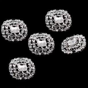 5pcs Round Crystal Buttons Sewing Crafts 23mm Sewing