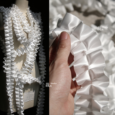 Wave Pleated Small Texture Three-Dimensional Lace Fabric