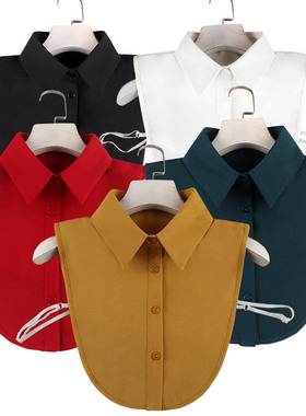 Women Chiffon Fake Collarr Vintage Detachable Shirt Collar B