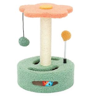 Flower Sisal Cat Scratching Board Climbing Shelf Kitten