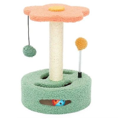 Flower Sisal Cat Scratching Board Climbing Shelf Kitten