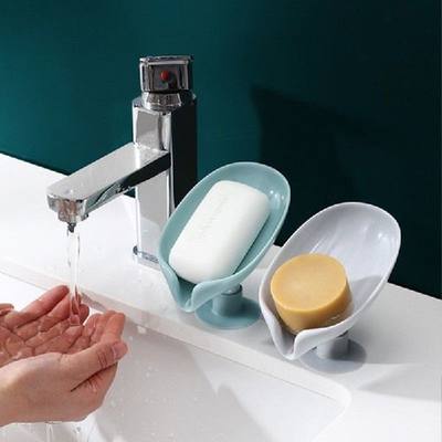 Leaf Shape Soap Box Drain Soap Holder for Bathroom Shower