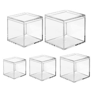 Box Acrylic Boxes Clearcandy Lid Display Small Containers
