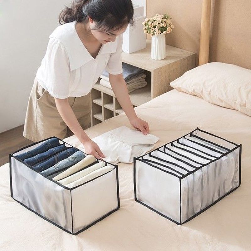 Foldable Underwear Storage Organizer for Clothes Mesh
