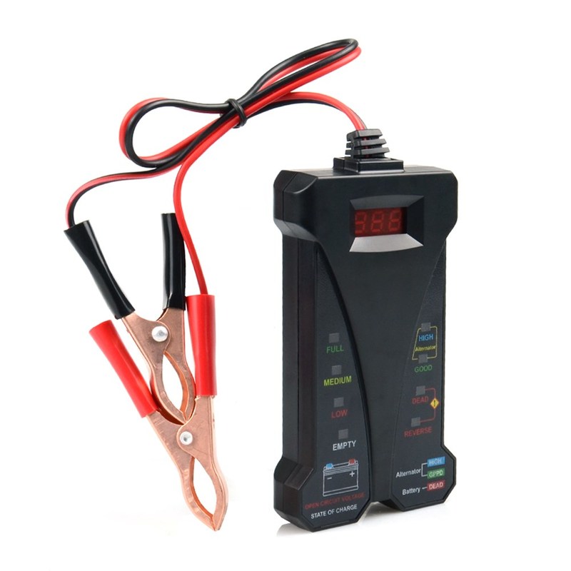 2020 Newest 12V LCD Display Digital Battery Tester Voltmete 玩具/童车/益智/积木/模型 搭建建筑/DIY建筑艺术玩具 原图主图