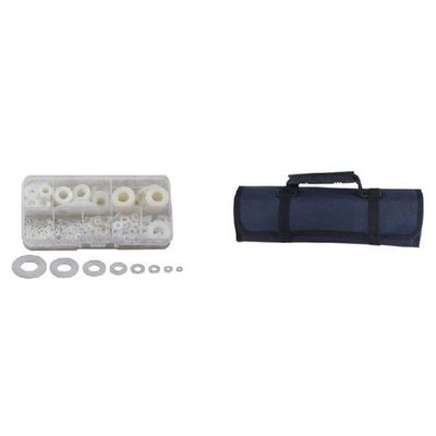 550 PCS Nylon Flat Washers With Wrench Roll Up Tool Roll