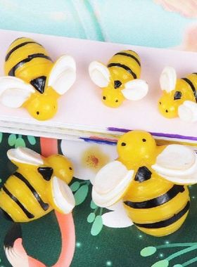 5Pcs Resin Artificial Bees Mini Simulated Animals Slime