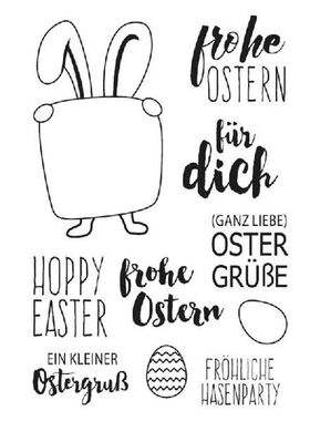 K1MF Jerman Paskah Silikon Segel Bening Cap DIY Buku Tempel