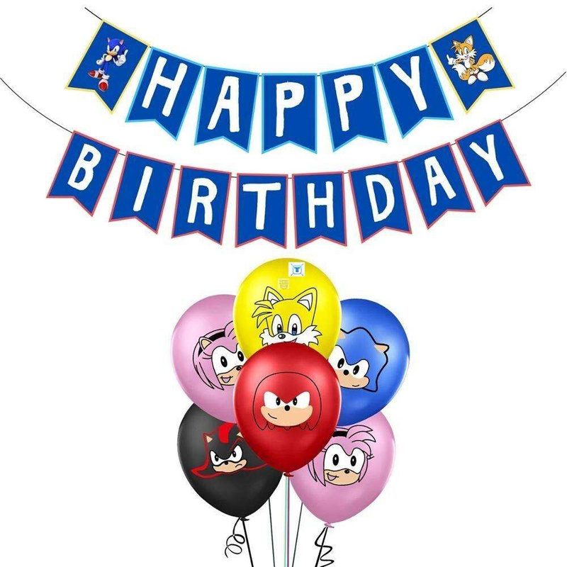 Sonic the Hedgehog Super Hero Birthday Party Decorations