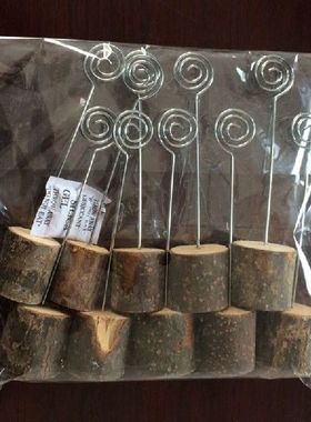 10 Buah Klip Foto Kayu Kasar Kartu Nama Memo Pemegang Dasar