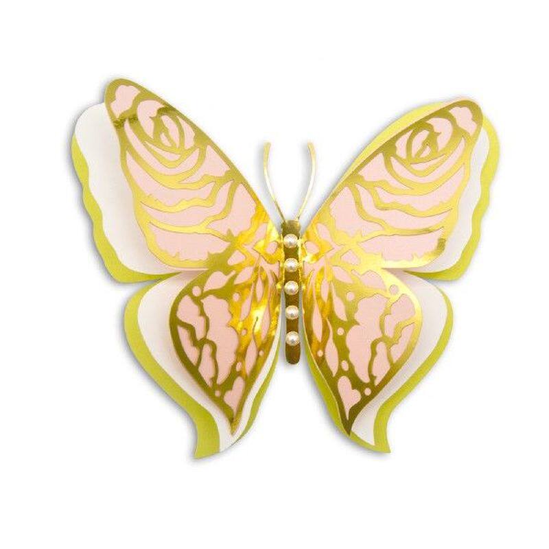 three dimensionals four layer color hollow pearl paper